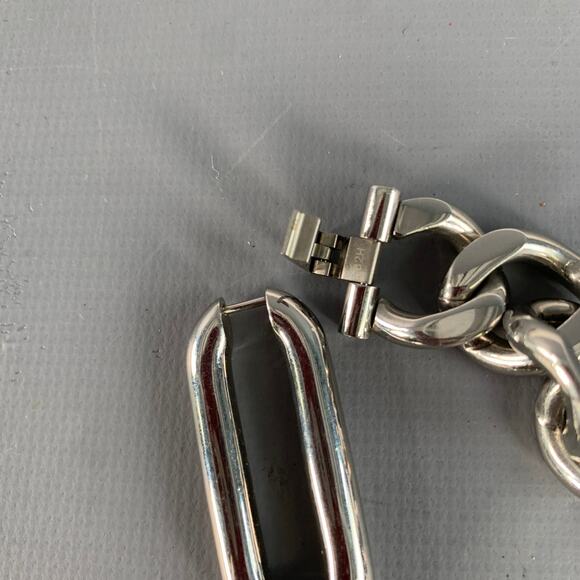 DOLCE & GABBANA Silver Tone Stainless Steel Chunky Chain Bracelet - Picture 5 of 5